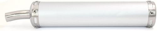sourcing map Dirt Bike moto universelle tuyau échappement arrière silencieux 280mmx60mm ton argent - Poukt
