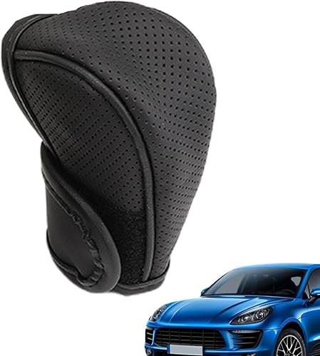 Housse de boîte de vitesses de voiture - Housse de boîte de vitesses de voiture automatique universelle en cuir PU | Housse antidérapante pour pommeau de levier de vitesse de voiture, revêtement pour - Poukt