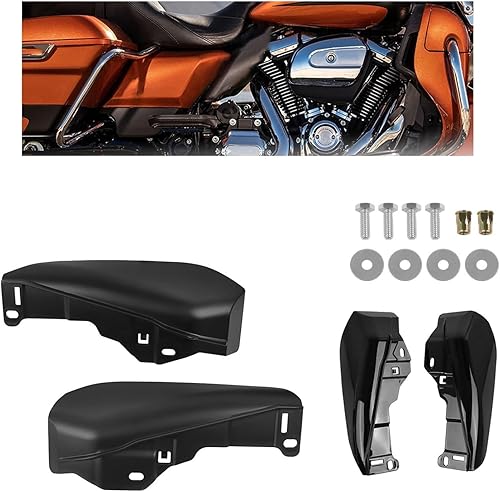 NVDERTA Compatible avec Harley Touring Street Electra Glide CVO Road King FLHR FLHX 2023-UP Déflecteur d'air à mi-châssis sous Le Moteur de Selle(Gloss Black) - Poukt