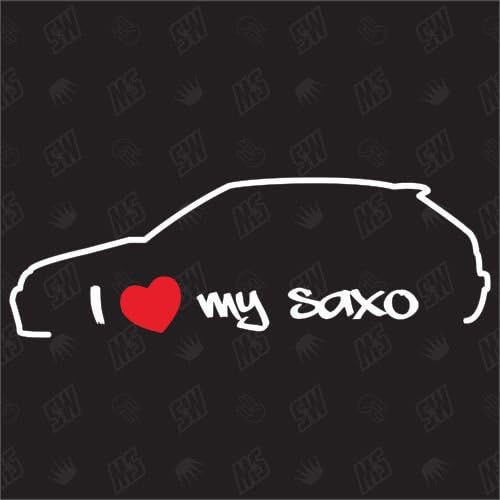 speedwerk-motorwear I Love My Saxo – Stickers pour Citroën – Années de construction 96-03 - Poukt