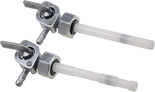 GOOFIT 2 pcs Moto Carburant Réservoir D'essence Valve Cock Petcock Remplacement pour 49cc 50cc 70cc 90cc 110cc 125cc 150cc 200cc 250cc ATV Dirt Bike Go Kart Pit Bike - Poukt