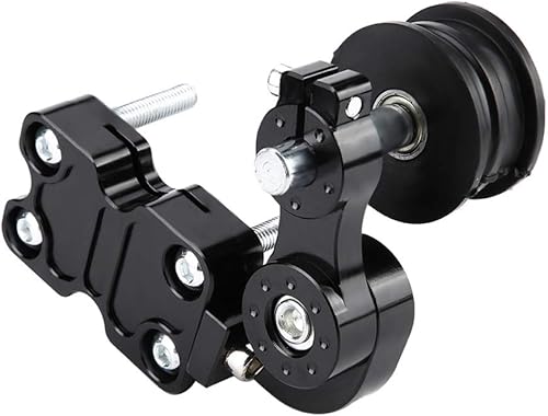 EVGATSAUTO Tendeur de Moto tendeur de chaîne en Aluminium Boulon sur Rouleau Longueur de Lien de Moto chaîne modifiée ajusteur de tendeur Automatique(Noir) - Poukt