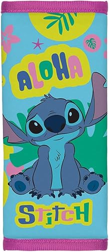 Housse de ceinture de sécurité pour enfant « Stitch » - Rembourrage de ceinture souple pour plus de confort et de protection - Poukt