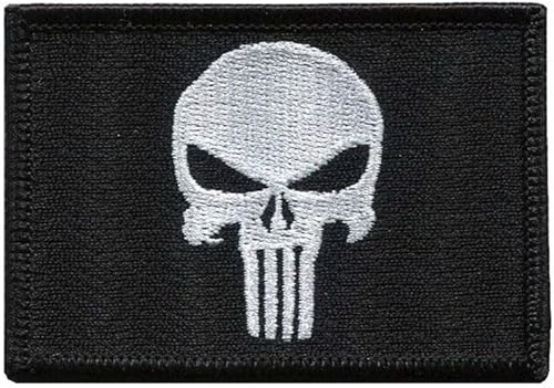 Titan One Europe - Tactical Punisher Skull Glow in Dark Military Morale Patch Punisseur Tête De Mort Phosphorescence Tactique Écusson Brodé - Poukt