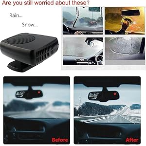12V 150W Voiture Portable Radiateur Ventilateur