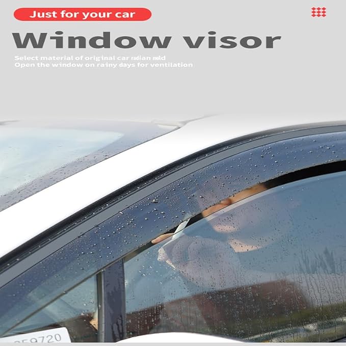 YUEXIANGJING 2 Pièces Déflecteurs d'air pour Ford Transit/Tourneo Custom II 2024.2025, Déflecteurs de Fentre Latérale Protection Contre la Pluie Fenêtre Latérale - Poukt