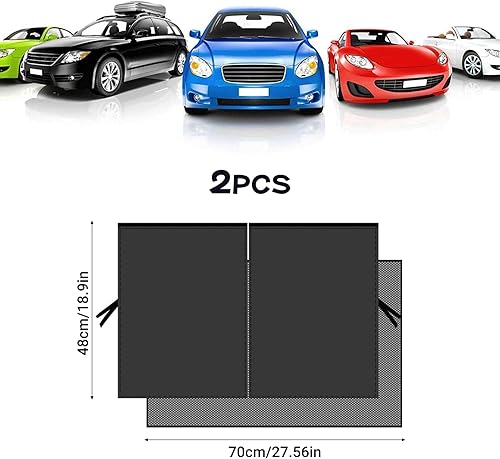 Pare Soleil Voiture Bébé,2 Pièces Bloquer Les Rayons UV Anti Moustiquaire,Pare-Soleil Voiture Bébé,pour Fenêtre Latérale de Voiture - Poukt