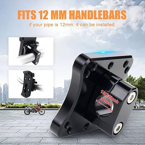 Btgghytr Support de navigation en métal pour moto - Diamètre du trou : 12 mm - Pour CRF1000L - Poukt
