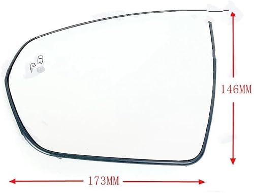 DZSYINGCHUSM Glace Rétroviseur Rétroviseur Chauffant Grand Angle Voiture avec Angle Mort pour Peugeot 3008 5008 2017 2018 2019 2020 2021 2022 2023 Verre Rétroviseur(Droit) - Poukt