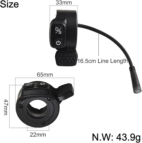 Accélérateur de pouce pour vélo électrique avec contrôle de la vitesse, pour Kugoo G2 Master Double bouton Accélérateur d'accélérateur électrique - Poukt