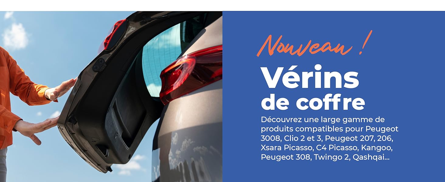 amortisseurs de coffre, verins de coffre