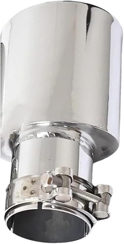 DZSQTUND Embouts D'éChappement 1 Sortie PC 105 Mm Ovale en Acier Inoxydable Embout D'échappement Universel Tuyau De Silencieux enjoliveur d'échappement(in 63mm Size A) - Poukt