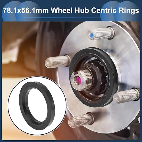 INFINAUTO 78,1Mm À 74,1Mm Bagues De Centrage De Roue De Voiture en Polycarbonate Noir Anneaux De Moyeu De Roues Centrales Absorbant Les Chocs 4 Pièces - Poukt