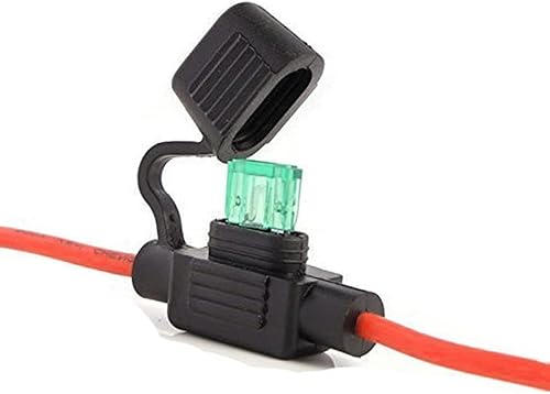 Qiorange Porte-Fusible Étanche 32V/30A avec Fil Câble pour Voiture Petit (Chlorure de Polyvinyle, Fuse Holder Type A 1 Pcs) - Poukt