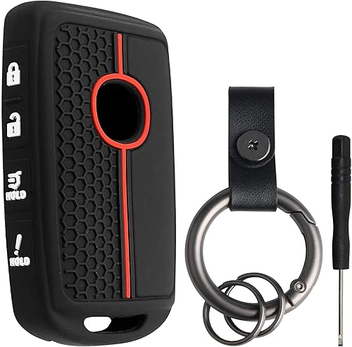 LbsAMP Coque Clé de Voiture 4 Boutons Compatible avec Mazda 3 6 CX30 MX30 CX9 X9 CX4 CX5 X5 CX8 MX5 SS30 Protège Clef de Voiture avec Porte Clés Télécommande Housse Coque de Protection Silicone - Poukt
