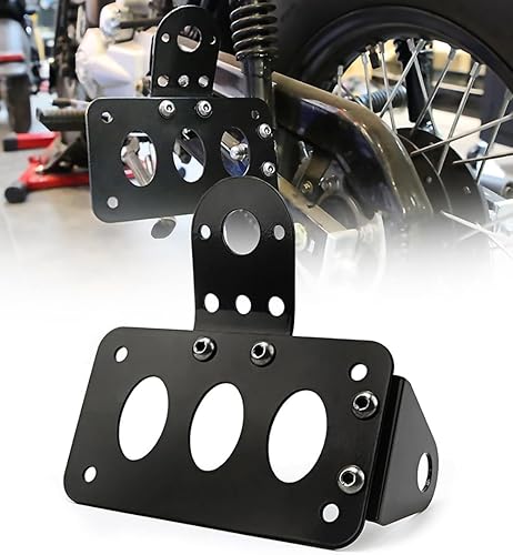 Support de plaque d'immatriculation pour moto - Feu arrière de moto avec support, locomotive support latéral LED - Support de plaque d'immatriculation - Prince Car Cruise - Modification de voiture - Poukt