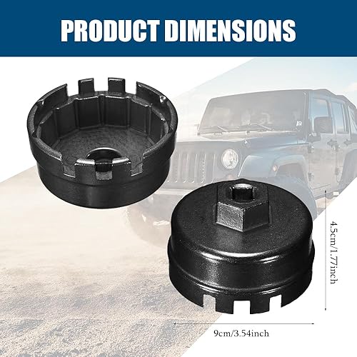 deemars Outil de Filtre à Huile, Clé de Filtre à Huile en Aluminium, Outil de Démontage de Filtre à Huile, 64.5mm Outil de Démontage de Filtre à Huile Lourd pour Toyota, Lexus, Highlander (Noir) - Poukt