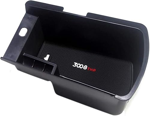 pour équipement intérieur 3008 2010-2015 2013 2014 Boîte de Rangement pour Console Centrale Noir Accessoires - Poukt