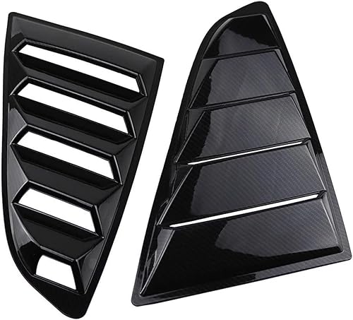 SAFATBZ Becquet LatéRal Lunette ArrièRe pour Mustang 2015-2023, Persiennes Vitre Arrière Becquet Panneau Voiture Couvercle D'aération Latéral Aileron Fenêtre(Shiny Black) - Poukt
