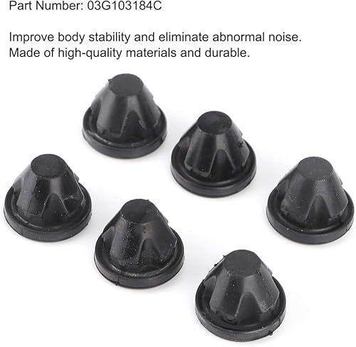 Oeillet Couvercle Moteur Serie 1,Cache Moteur,Ensemble D'Œillete Couvercle De Soupape De Moteur,6 Piècee Garniture en Caoutchou'Œillete Couvercle De Moteur 03G103184e Rempment pour Pd100 Pd140 Pd170 - Poukt