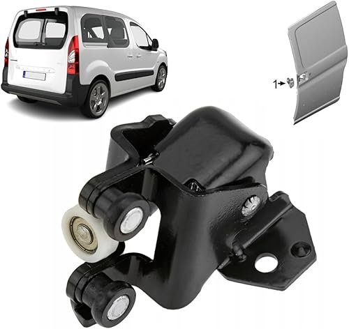 Rouleau Galet de Guidage de porte coulissante latérale droite compatible pour Citroën Berlingo I et II et Peugeot Partner I et II 9033Z1 9680486580 - Poukt