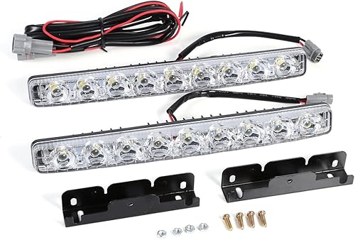 Feux Diurne Auto,Feux Diurnes Pour Voitures Feux Diurnes Pour Voitures Phares Avant/Phares 2Pcs Blanc 9-Led Lue Bande Feux Diurnes Drl Voiture Brouillard Jour Conduite Lampe - Poukt