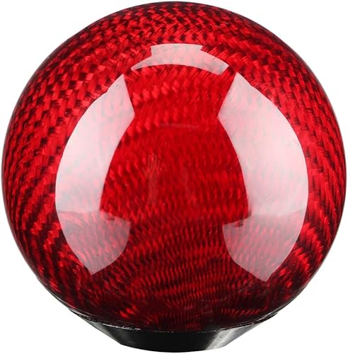 Pommeau de levier de vitesse, Modification universelle de voiture Pommeau manuel en Fiber de carbone Manette de vitesse de changement de vitesse(rouge) - Poukt