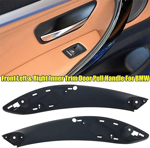 FiTspi Lot de 2 poignées de porte intérieure avant gauche et avant droite pour B-MW F30 F31 F32 F33 F35 F36 F80 F82 F83 2012-18 Noir - Poukt