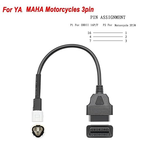 Câble de diagnostic OBD 3 broches pour moto Yamaha 3 broches OBD2 CAN Adaptateur pour lecture d'erreur de moto Yamaha - Poukt