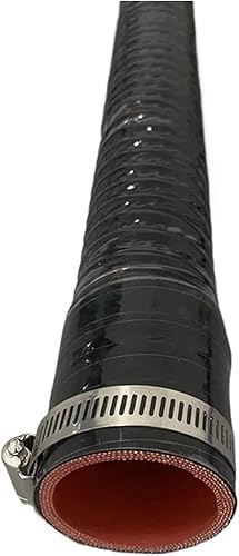 Durite Admission D'Admission d'air Tuyau Flexible en Silicone Universel Toutes Tailles Tuyau D'admission d'air Tube Radiateur en Caoutchouc Haute Pression Température(500mm,ID 65mm) - Poukt