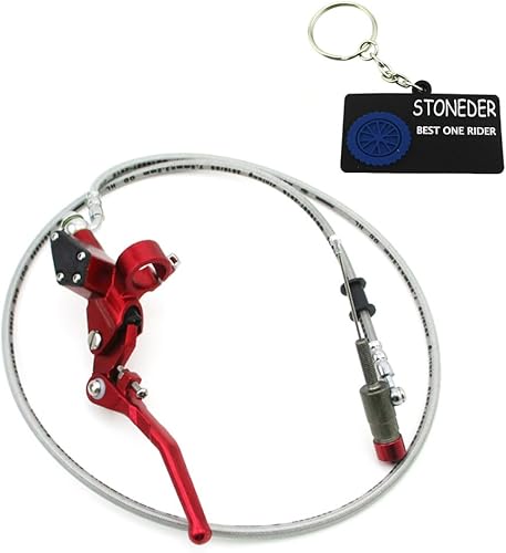 STONEDER - Maître cylindre d'embrayage hydraulique rouge - 1200 mm - pour Pit-bike 125cc, 140cc, 150cc, 160cc, 200cc et 250cc. - Poukt