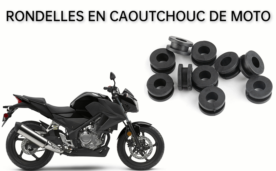 RONDELLES EN CAOUTCHOUC DE MOTO
