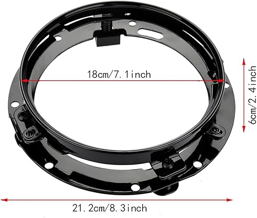 Support de Montage de Phare de Voiture, 2 Pièces Support de Phare de Voiture de 7 Pouces Support de Montage Rond de Phare en Alliage D'aluminium pour - Poukt