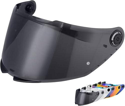 Visiere Casque pour MT-V-28B/THUNDER 4 SV/Stinger 2,Plein Visage Moto Casque Pare-Brise Visière,Remplacement de Visière de Lentille de Casque de Bouclier de Vent de Moto. (Arc-en-Ciel) - Poukt