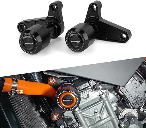Modeer Coussinets de protection pour moto compatibles avec DUKE 790 / DUKE 890 2018-2023 Cadre Slider Protection contre les chutes 890 Duke Duke890 Accessoires (890-orange) - Poukt