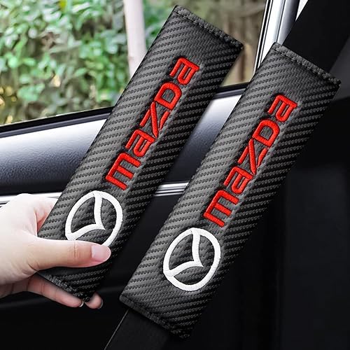 RUFD 2pcs Housse de Protection de Rembourrage de Ceinture de Sécurité pour Mazda 2 3 6 Axela CX-3 CX-5 CX-30 MX-5 Car Seat Belt Pad Accessoires de IntéRieur,Mazda - Poukt