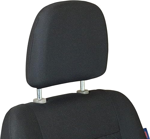 Zakschneider Housses De Siège pour Citroen Jumpy - Housse Avant Siège du Conducteur - Couleur Premium Carrés Noirs - Poukt