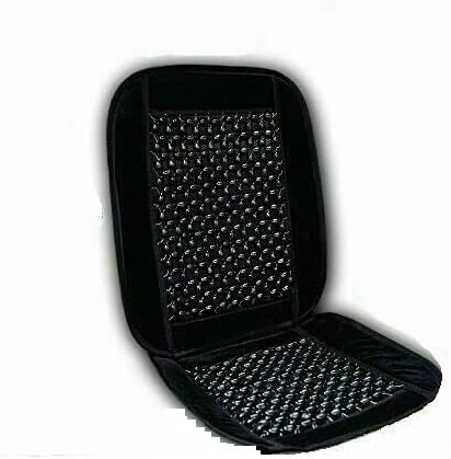 J/J Housse Couvre Siège Anatomique Billes en Bois Massant Universel Noir pour Auto Voiture Chaise du Bureau - Poukt