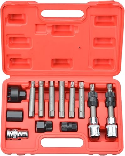 Prokomon Kit d'outils de poulie d'alternateur 13 pièces, Outil de démontage de poulie d'alternateur - Poukt