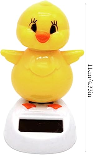 Poulet dansant solaire pour fenêtre,poussin dansant solaire,Jouets de danse solaires | Jouets de danse à énergie solaire, figurines d'ornements de poussin de dessin animé, tête de Bobble pour tableau - Poukt