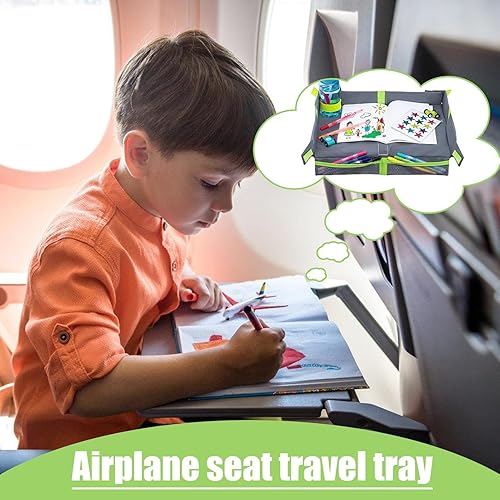 Plateau de Voyage Pliable pour,Plateau de Voyage pour - Couverture de Plateau de Voyage Pliante pour et Adultes,Plateau de Voyage pour siège d'auto pour, Avion Indispensable pour Les, léger - Poukt