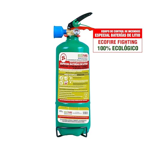 ECOFIRE Fighting Extincteur pour Feux ABFL, 2 litres, éteint les Batteries au Lithium, Écologique, Organique - Poukt