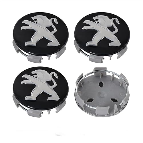 HONGYANFA 4 Pièces 60MM Cache-Moyeu pour Peugeot Partner II Tepee 2008-2012, Enjoliveurs de Moyeu de Voiture Enjoliveurs Centre de Roue,B - Poukt