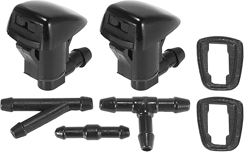 X AUTOHAUX 2pcs Buse de Lave-Glace pour Jeep Grand Cherokee Jet de Pulvérisateur d'Essuie-Glace avec 3 Connecteurs 55372143AB - Poukt