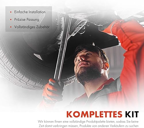 Frankberg 2 rotules de suspension + 2 tiges de couplage + 2 rotules de direction essieu avant compatibles avec NP300 Navara D40 NP300 Navara Pick-up D23 D23T Pathfinder III Van R51 Replace# 4242082Z00 - Poukt