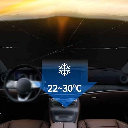 WYHHL Voiture Pare-Soleil de Pare-Brise pour MG MG3 Full Hybrid 2024 2025, Pliable Pare Brise Avant Parapluie UV Protection Accessoire - Poukt