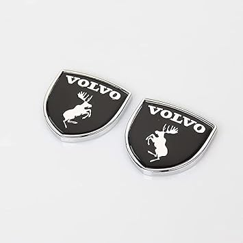 JNIGEL Autocollants Emblèmes de Voiture pour Volvo 3D, Logo Emblem Badge Stickers, Emblème de Décalque de Voiture Autocollants de Style Personnalisés Créatifs,C Black - Poukt