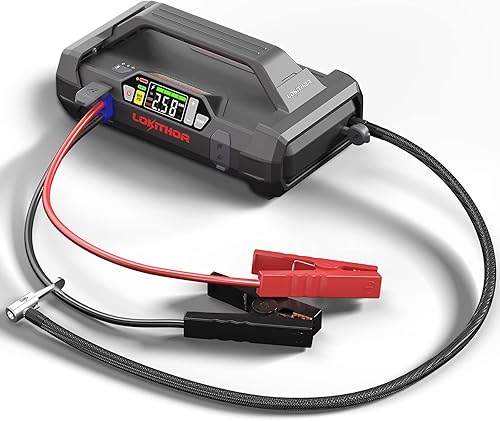 LOKITHOR JA302 Booster Batterie Voiture 2500A avec 150 PSI Compresseurs d'air 12V Démarreurs de Batterie au Lithium (pour Jusqu'à 8.5L Gas ou 6.5L Gazole) Jump Starter avec Lampe LED,36 Mois en Veille - Poukt