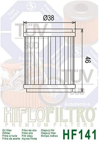 Compatible avec/Remplacement pour YZF 125 R/YZF-WRF / 250 RAPTOR/WR - FILTRE A HUILE HF141 - Poukt