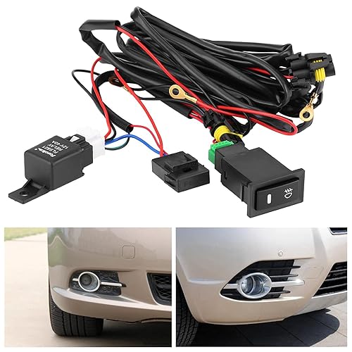 Câblage à barres lumineuses LED, Faisceau antibrouillard, Faisceau de Fil avec Relais et Interrupteur 12V 40A, Kit de câblage d'interrupteur antibrouillard pour Camion Tout-terrain - Poukt